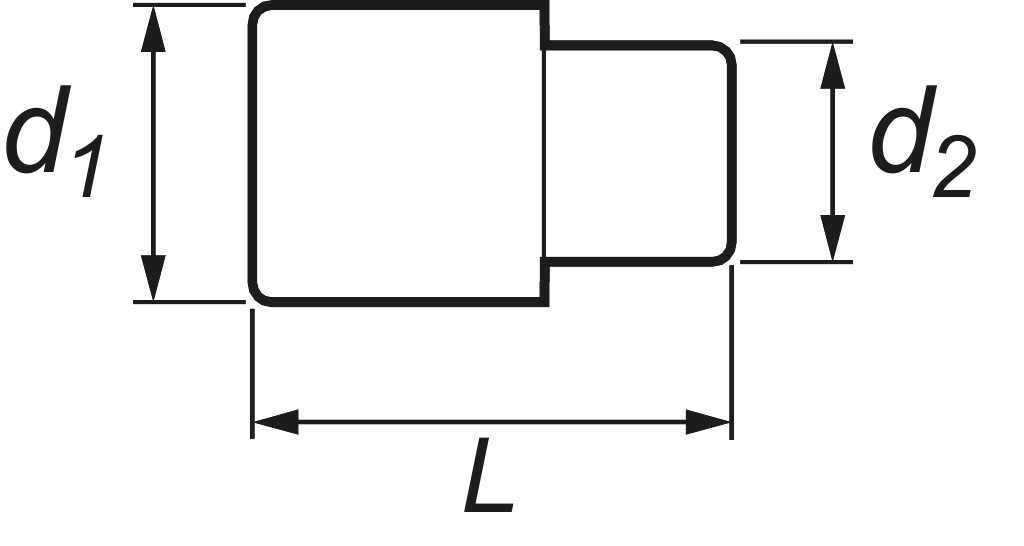 Absatzmuffe  Nr. 17  DIN 2988 schwarz    1/4" x   1/8" Absatzmuffe  Nr. 17  DIN 2988 schwarz    1/4" x   1/8"